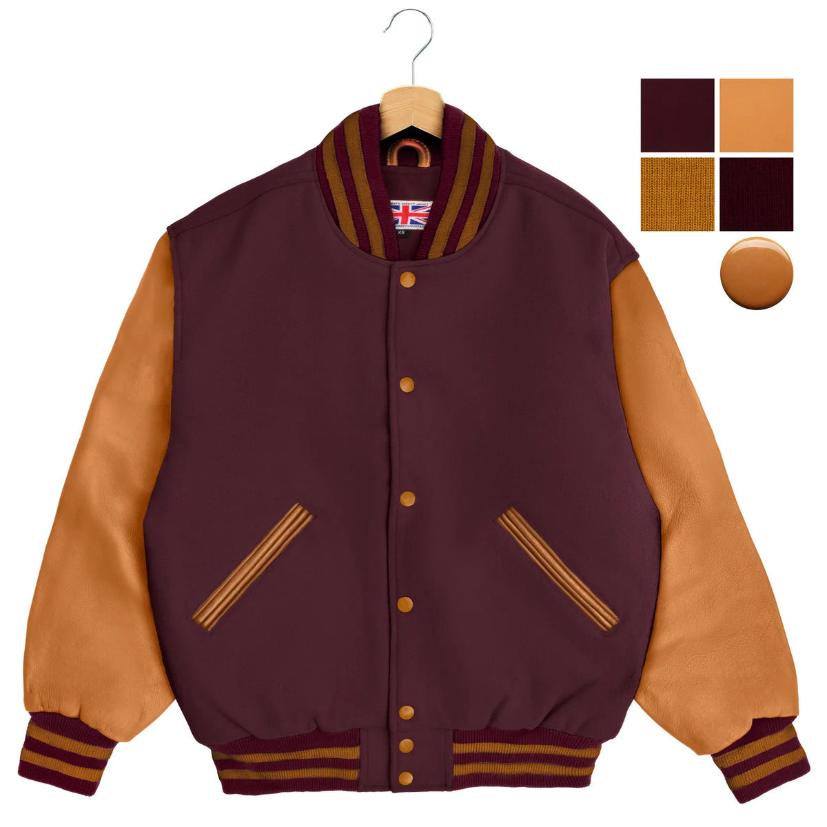Burgundy / Camel